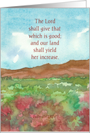 Happy Autumn Harvest Psalms Bible Scripture Desert card
