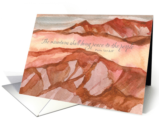 Happy Autumn Bible Verse Psalms 72 Religious Mountains card (1781900)
