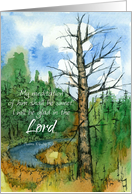 Thinking of You Psalms Scripture Forest Trees River card