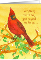 Happy Mother’s Day Inspiration Kind Words Cardinal Bird card