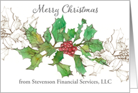 Merry Christmas from Financial Advisor Holly Custom card