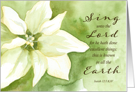 Merry Christmas Isaiah Bible Scripture Poinsettia card