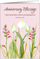 Anniversary Blessings Scripture Jeremiah Wildflowers card