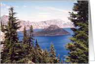 Crater Lake Oregon Photograph Blank Card