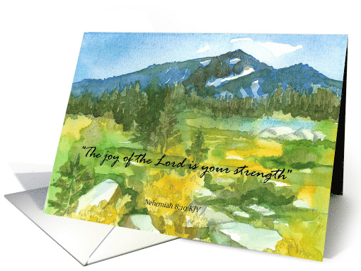 Happy Autumn Season Bible Scripture Mountain Range card (1805010)