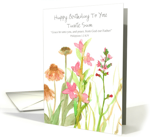 Happy Birthday Aunt Philippians Bible Scripture Custom card (1806314)
