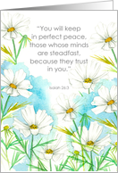 Thinking Of You Religious Scripture Isaiah Daisies card