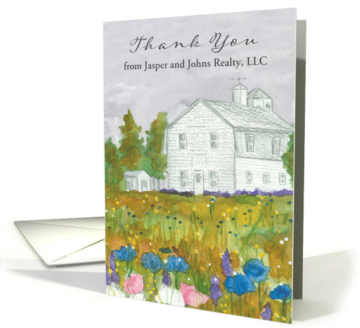 Thank You From Real Estate Property Management Farmhouse card