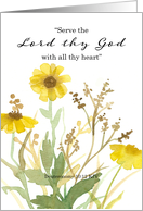 Baptism Anniversary Deuteronomy Scripture Wildflowers card