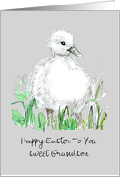 Happy Easter Grandson Cygnet Baby Swan Personalized card