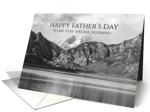 Happy Father's Day Husband Mountain Lake Photograph card (182157)