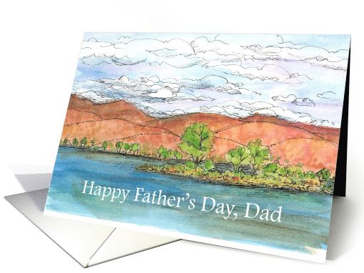 Happy Father's Day Dad Mountain Lake Landscape card (182171)