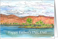 Happy Father’s Day Dad Mountain Lake Landscape card