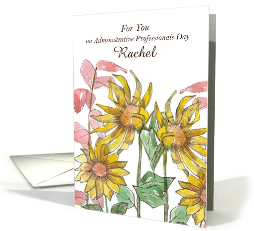 Happy Administrative Professionals Day Sunflower Custom card (1823460)