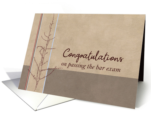 Congratulations Passing Bar Exam Elegant Earth Tones card (1823774)