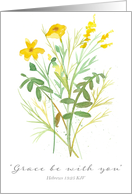 Nun Religious Life Anniversary Hebrews Wildflowers Spatter Spots card