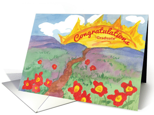 Congratulations Graduate New Horizons Landscape card (182888)