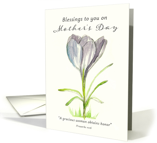 Mother's Day Scripture Proverbs Bible Verse Crocus card (1833742)