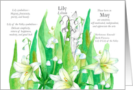 May Birthday Flower Lily of the Valley Birth Month card