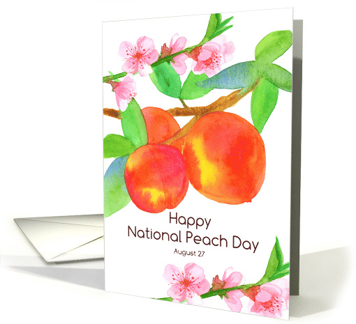 National Peach Day August 27 Fruit Tree Blossoms card (1838494)
