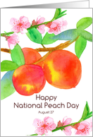 National Peach Day August 27 Fruit Tree Blossoms card