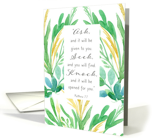 Faith Encouragement Scripture Matthew Plants card (1842354)