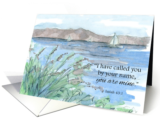 Ordination Anniversary Isaiah Bible Scripture Sailboats card (1845082)