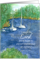 Baptism Congratulations Scripture Psalm Sailboats card