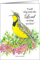 Be Happy Scripture Psalm Bible Verse Meadowlark card
