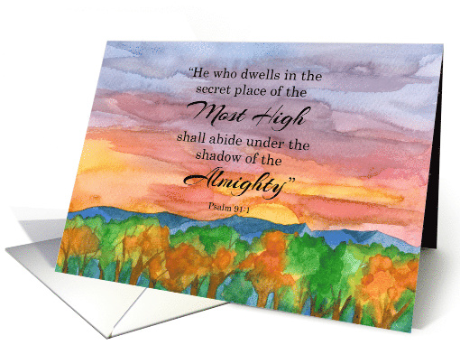 Thinking Of You Psalm 91 Military Deployed Soldier card (1854332)