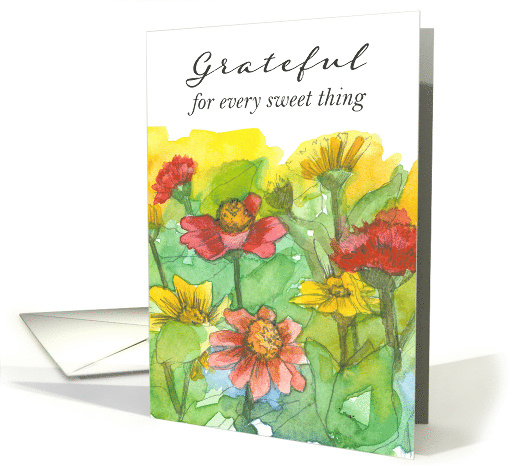 Friendship Grateful Sweet Thing Zinnia Flowers card (1855220)