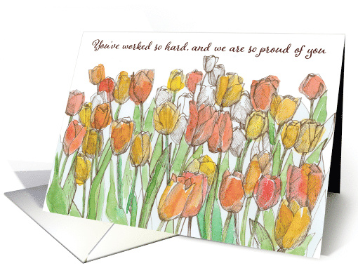 Graduation Congratulations Proud of You Tulip Flowers card (1855504)