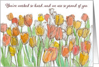 Graduation Congratulations Proud of You Tulip Flowers card