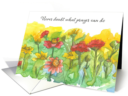 End of Radiation Congratulations Prayer Religious Flowers card