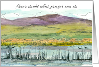 End of Radiation Congratulations Prayer Religious Lake card