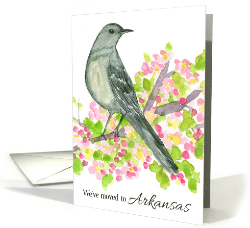 We've Moved To Arkansas Mockingbird Apple Blossom card (1860816)