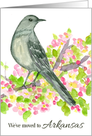 We’ve Moved To Arkansas Mockingbird Apple Blossom card