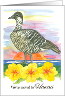 We’ve Moved To Hawaii Announcement Sunset Ocean card