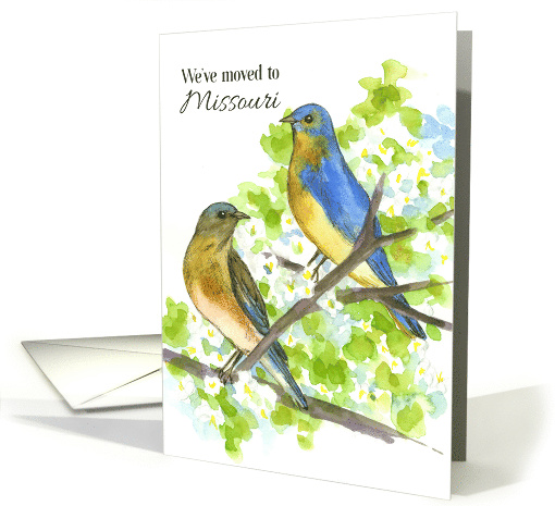We've Moved To Missouri Announcement Bluebirds card (1863724)