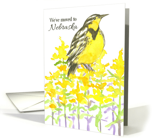 We've Moved To Nebraska Meadowlark Goldenrod card (1865312)