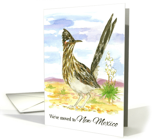 We've Moved To New Mexico Roadrunner Yucca Plant card (1865664)