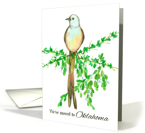 We've Moved To Oklahoma Flycatcher Bird Mistletoe card (1865920)