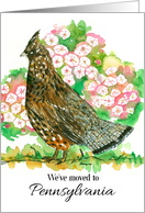 We’ve Moved To Pennsylvania Ruffed Grouse Laurel card