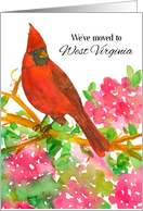 We’ve Moved To West Virginia Cardinal Rhododendron card