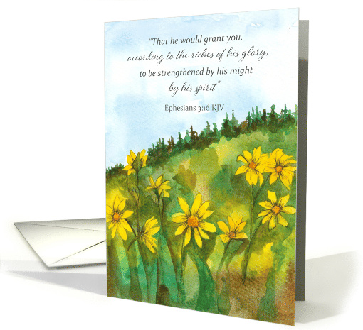 Confirmation Congratulations Ephesians Scripture Yellow Flowers card