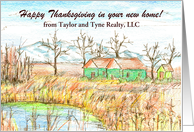 Happy Thanksgiving From Realtor New Home Custom Name card