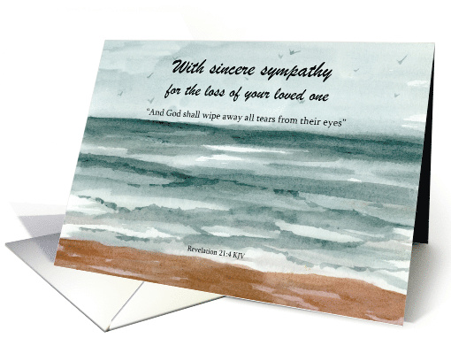 In Sympathy Scripture Loss of Loved One Ocean Custom card (1871896)