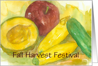Fall Harvest Festival Invitation Vegetables Fruit Custom card