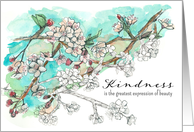 Kindness Thank You Spring Cherry Tree Blossoms card