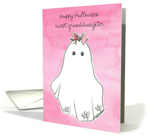 Happy Halloween Granddaughter Ghost Custom card (1875804)